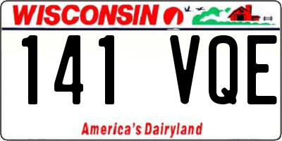 WI license plate 141VQE