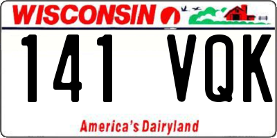 WI license plate 141VQK