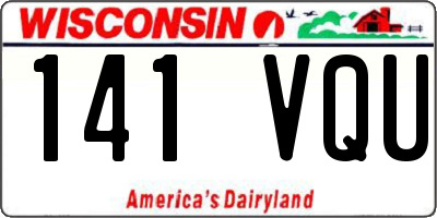 WI license plate 141VQU