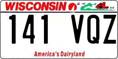WI license plate 141VQZ