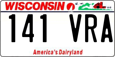 WI license plate 141VRA