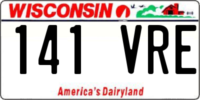 WI license plate 141VRE