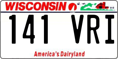 WI license plate 141VRI