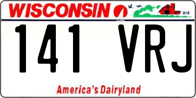 WI license plate 141VRJ