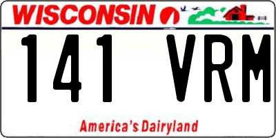 WI license plate 141VRM