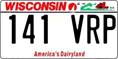 WI license plate 141VRP