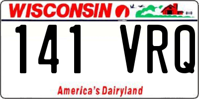 WI license plate 141VRQ