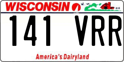 WI license plate 141VRR