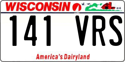 WI license plate 141VRS