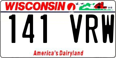 WI license plate 141VRW