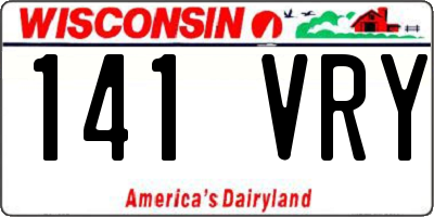 WI license plate 141VRY