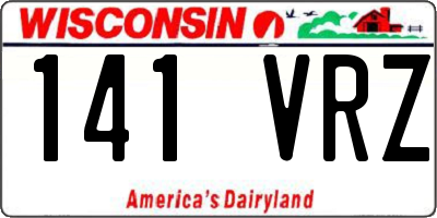 WI license plate 141VRZ