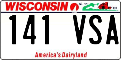 WI license plate 141VSA