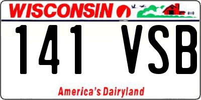 WI license plate 141VSB
