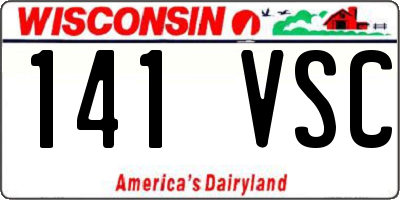 WI license plate 141VSC