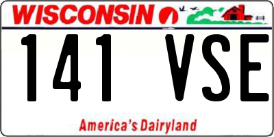 WI license plate 141VSE