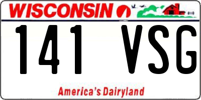 WI license plate 141VSG