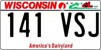 WI license plate 141VSJ