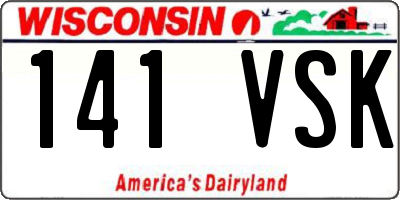 WI license plate 141VSK
