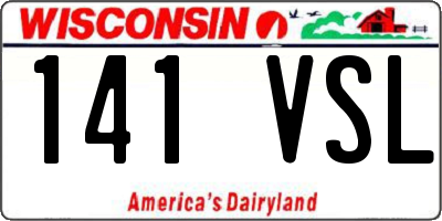WI license plate 141VSL