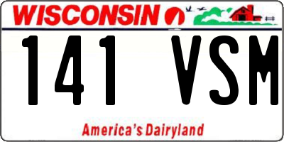 WI license plate 141VSM