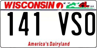 WI license plate 141VSO