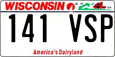 WI license plate 141VSP