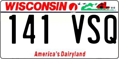 WI license plate 141VSQ
