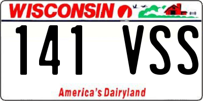 WI license plate 141VSS