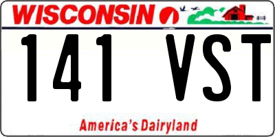 WI license plate 141VST