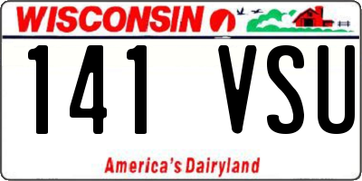 WI license plate 141VSU