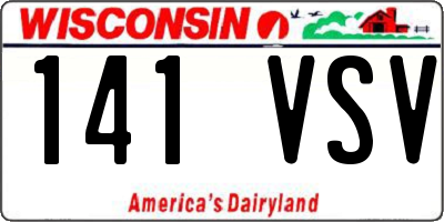 WI license plate 141VSV