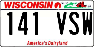 WI license plate 141VSW