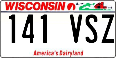 WI license plate 141VSZ