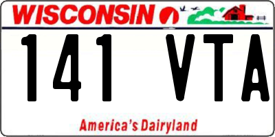 WI license plate 141VTA