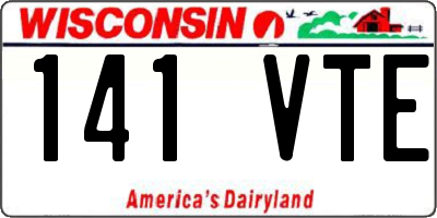 WI license plate 141VTE