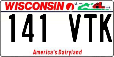 WI license plate 141VTK