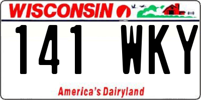 WI license plate 141WKY