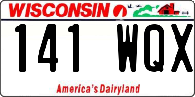 WI license plate 141WQX