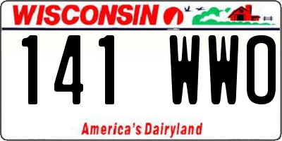 WI license plate 141WWO