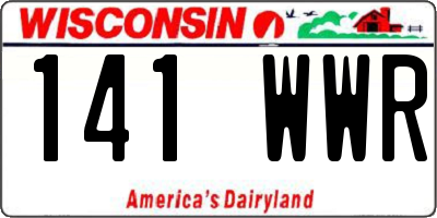 WI license plate 141WWR