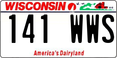 WI license plate 141WWS