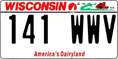 WI license plate 141WWV
