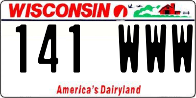 WI license plate 141WWW