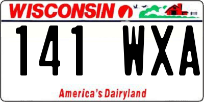 WI license plate 141WXA
