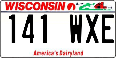 WI license plate 141WXE