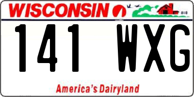 WI license plate 141WXG
