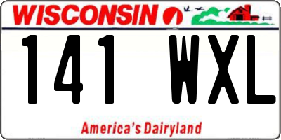 WI license plate 141WXL
