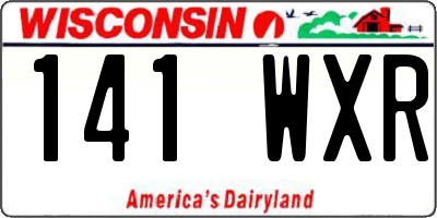 WI license plate 141WXR