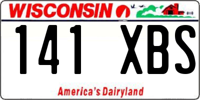 WI license plate 141XBS